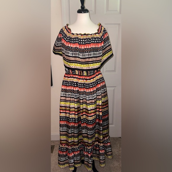 Anthropologie- Me Quittez Pas-Peyton Silk MIDI - Picture 5 of 5